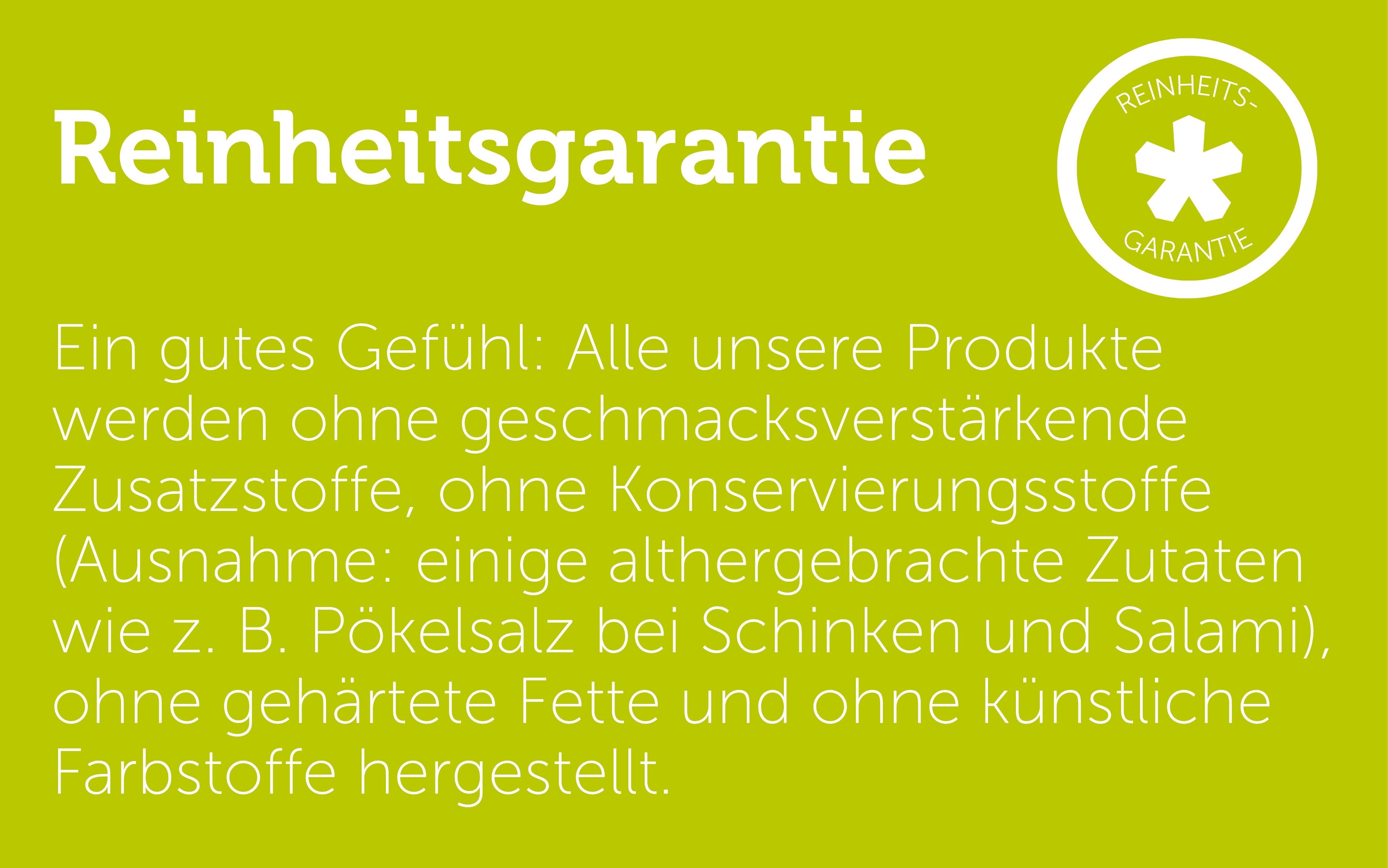 Reinheitsgarantie